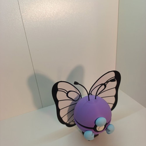 Butterfree Pokéball Clicker 3D printed, new
