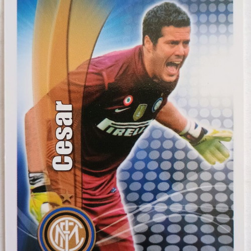 Júlio César Inter Milan Golden Series Champion League Players 2012 collectible card