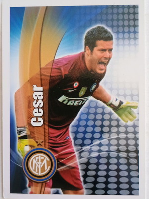 Júlio César Inter Milan Golden Series Champion League Players 2012 collectible card