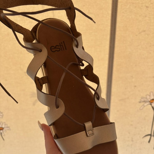 Estil sandals like new, size 40, beige and gold