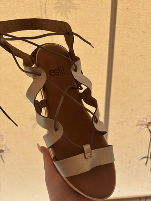 Estil sandals like new, size 40, beige and gold