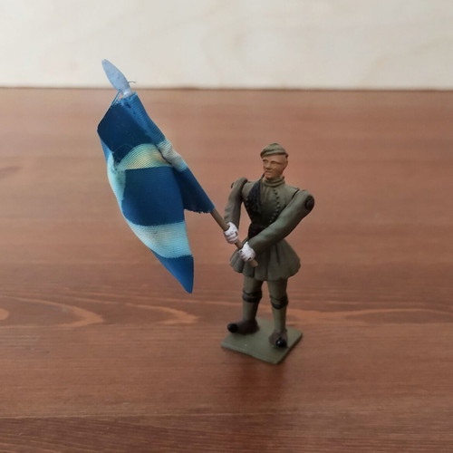 Pal Evzones Flag Bearer Military Figure like new, 1950s
