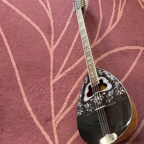 Black 8-string bouzouki with case new