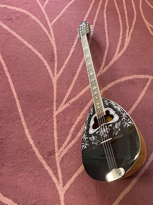 Black 8-string bouzouki with case new