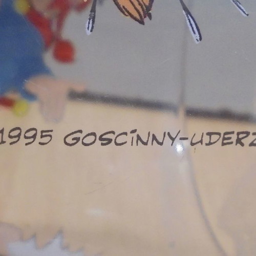 Asterix Abraracourcix & Barbe Rouge vintage Nutella promotional glass 1995 used