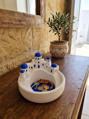 3D Printed Santorini Χειροποίητο Διακοσμητικό Μπολ Καινούργιο