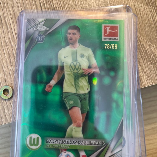 Topps Chrome Bundesliga Konstantinos Koulierakis Rookie Card Green Refractor /99 #97