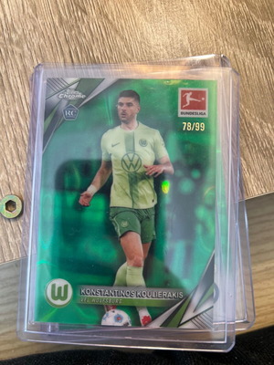 Topps Chrome Bundesliga Konstantinos Koulierakis Rookie Card Green Refractor /99 #97
