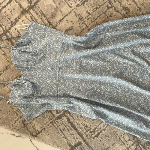 Shein summer dress size M like new, baby blue and white