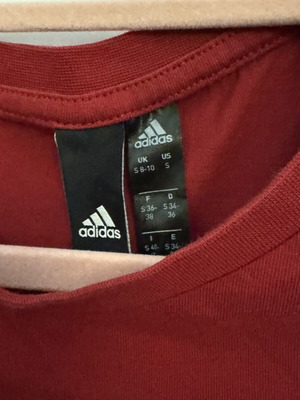 Adidas short-sleeve shirt red, like new, size S