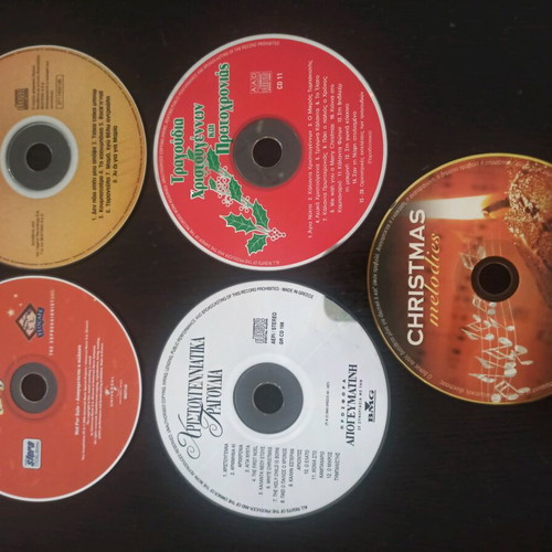 CD pack of 5 used, Christmas and carnival music