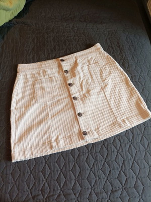 Calliope corduroy skirt no. L new, ecru with brown buttons