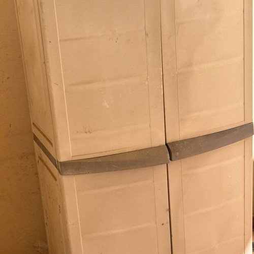 Keter Plastic Outdoor Wardrobe used, large and durable