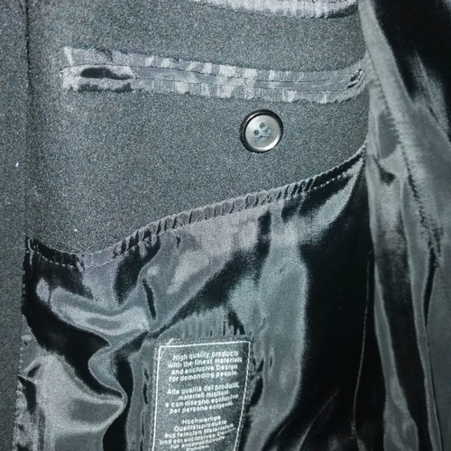 Bitsiani coat used, black, wool, lined