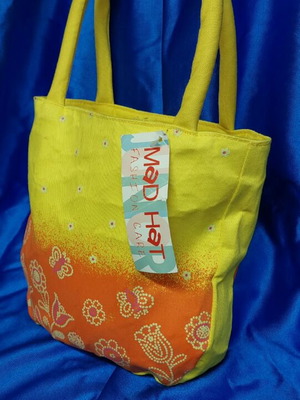 Mad Hat bag new, handheld, yellow orange