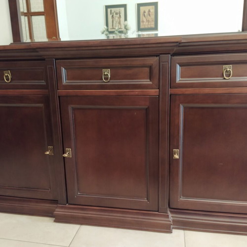 Buffet with mirror like new, handmade