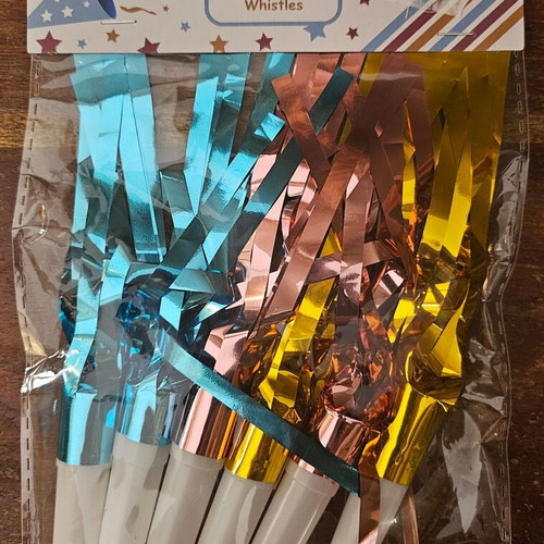 Party Whistles new, set of 6 pieces