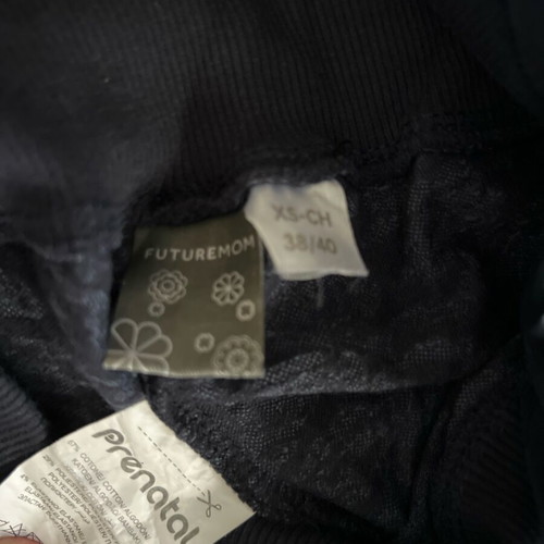 Prenatal maternity leggings like new, cotton, size L, beige and blue