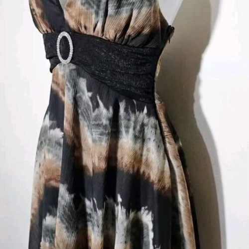 Bellino dress brand new with striking print and rhinestone detail