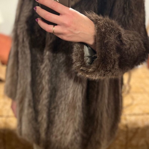 Raccoon fur like new, medium/large, genuine, made in America