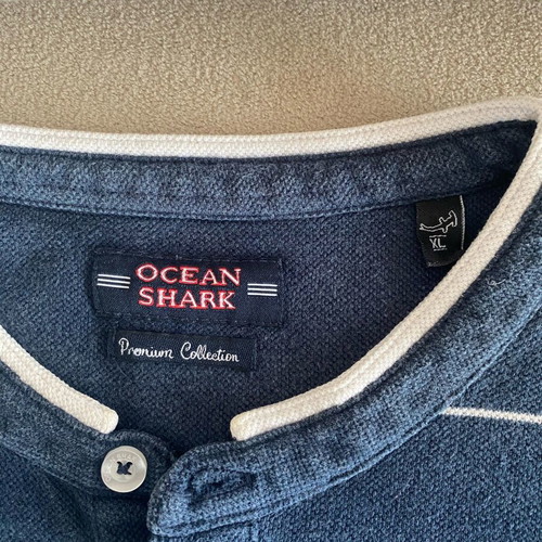 Polo shirt Ocean Shark like new, size XL, blue and white