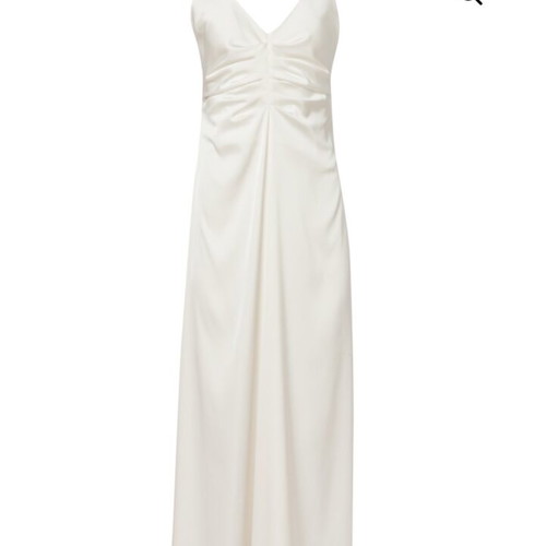 Maxi white dress Dolce Domenica like new, size L with black trim