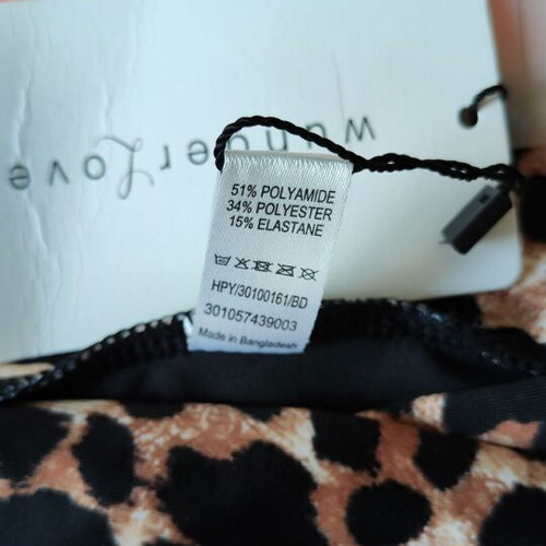 Wunderlove high-waisted leopard print bikini bottom size L new with tags