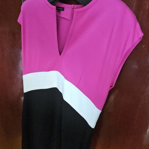 Escada dress like new, black and purple, size L