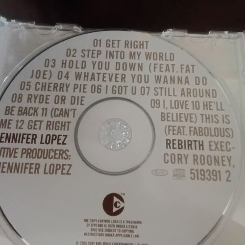 Jennifer Lopez Rebirth CD like new