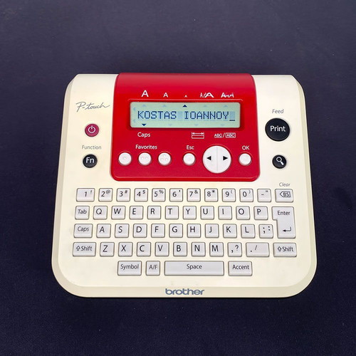 Brother PT-1280 label printer used with extra replacement part