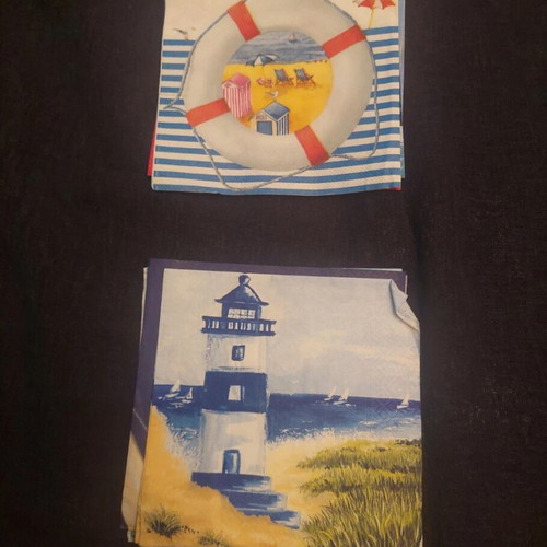 Napkins with summer theme like new for decoupage