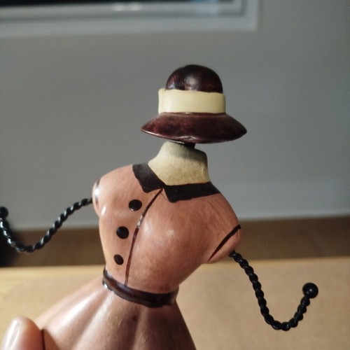 Jewelry stand used, wood, 32 cm height