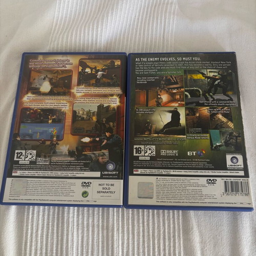 PS2 Tom Clancys Rainbow Six 3 and Splinter Cell bundle like new