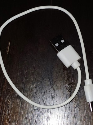 Λευκό καλώδιο USB-A σε Micro USB, 12 cm Lightning