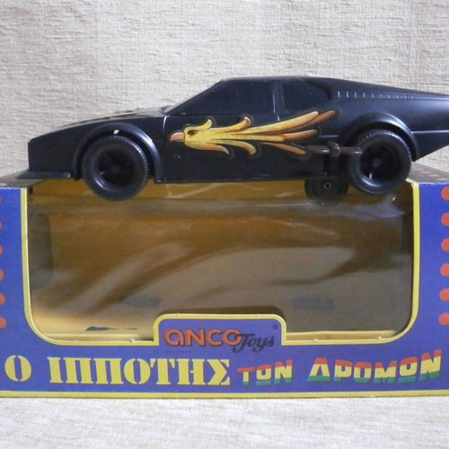 Knight Rider KITT wind-up black car, ANCO Toys vintage