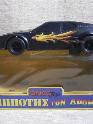 Knight Rider KITT wind-up black car, ANCO Toys vintage