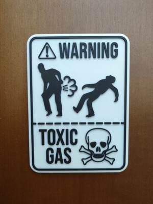 Funny bathroom sign like new