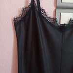 Lynne women's dress black medium like new, mini lingerie style