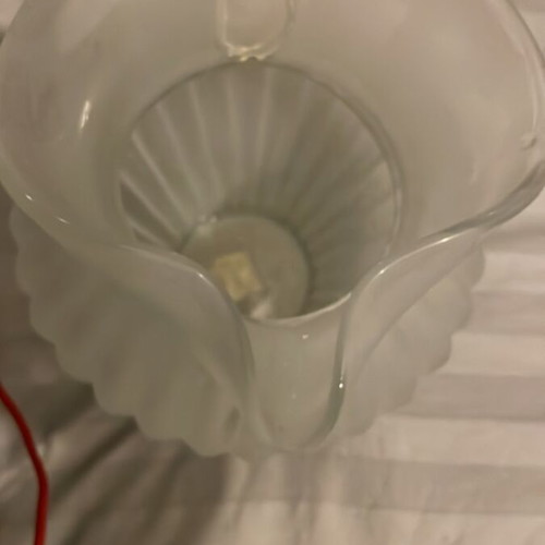 Fine Avesus Crystal pitcher like new with matte finish and vertical ribs