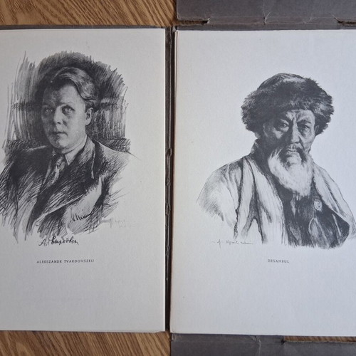 A szovjet irodalom nagyjai, 21 portraits of Soviet writers