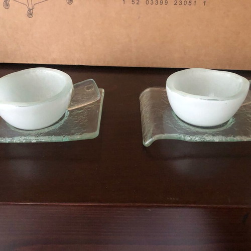Glass Studio handmade coffee cups new