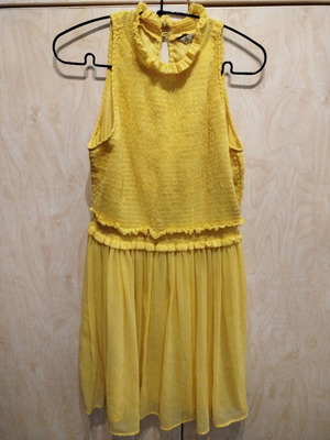 Zara sleeveless dress new size M lemon yellow