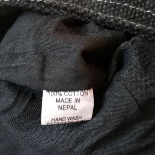 Hobo shoulder bag like new, 100% cotton, black