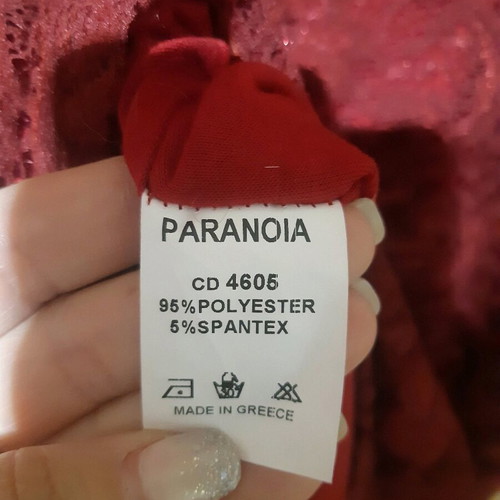Paranoia dress deep red like new, size M