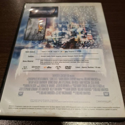 The Day After Tomorrow DVD like new, drama thriller with subtitles