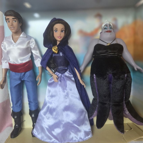 Disney Store The Little Mermaid dolls Eric, Vanessa, Ursula & Max
