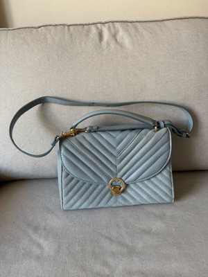 Zara handbag like new, gray and turquoise