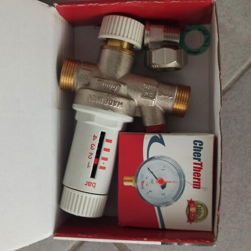 Automatic Filling Unit with Adjustment Knob and Pressure Gauge 1/2, new