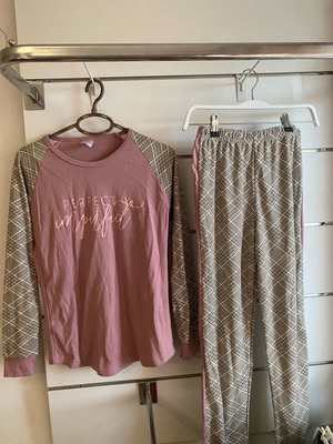Pajama set pink new, store stock 100% cotton