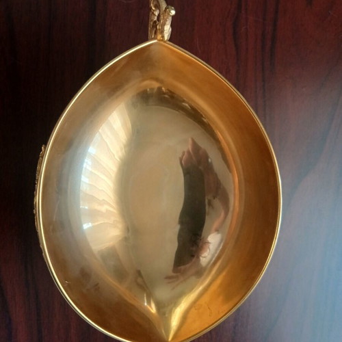 24K Plated BK Gold-Plated Metal Decorative Bowl, vintage